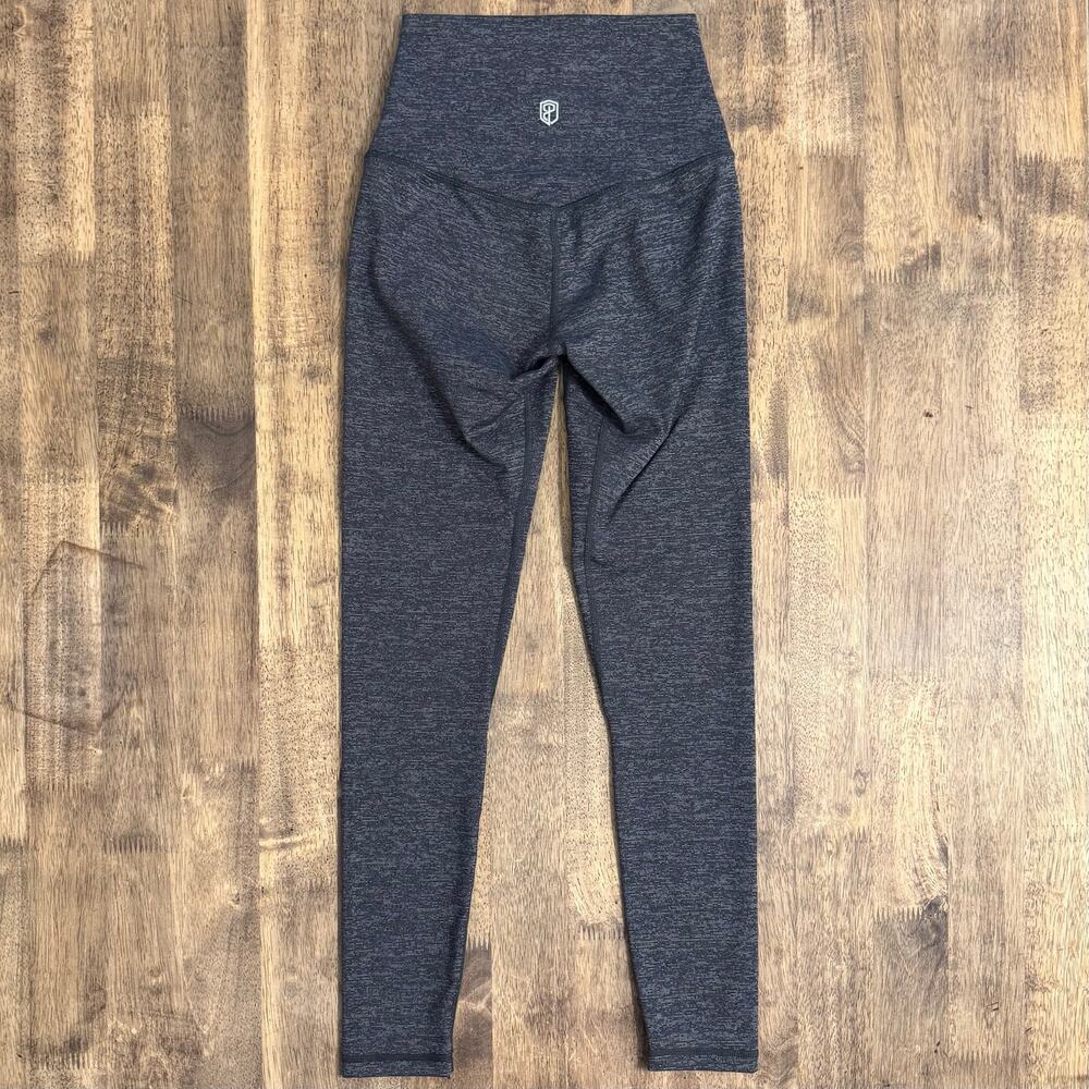 Born Primitive Your Go To Legging 2.0 CrossFit Micro Stripe Dark Gray Women’s XS - Picture 3 of 9